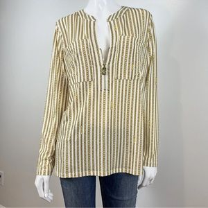 Michael Kors || Woman’s striped long sleeve Blouse size Large
